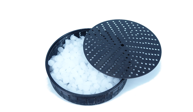 device full of dry ice